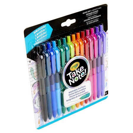 Crayola Take Note Washable Gel Pens, Assorted, PK28, 28PK 586414